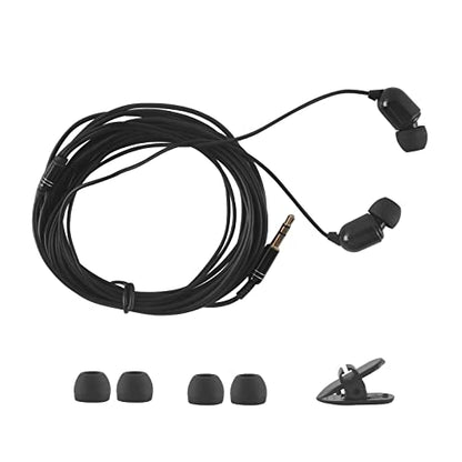 YOCUNKER 3.5mm Wired Earphone, in-Ear Earbuds, High Sound Quality, 3 Meter Length Cord, Lightweight, Smartphone/Tablet/Laptop/TV Earphones, Watch TV from a Distance, No Microphone(Black) - color: Black