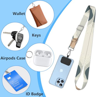 2 Pack Phone Lanyard Cell Phone Lanyard Crossbody Adjustable Phone Strap for Use Around the Neck Cell Phone Lanyard - color: Desert Leaf
