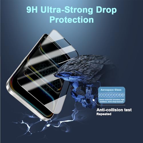 9H+ Tempered Glass for iPhone 17 Air Screen Protector with Auto Dust Removal Installation Frame Military Grade Protection (Scratch, Shatter, Drop Resistance) Full Edge Coverage 6.5" 2025, 2 Pack - size: iPhone 17 Air