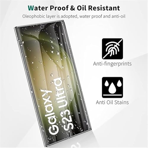 3 Pack Screen Protector Compatible for Samsung Galaxy S23 Ultra 6.8 Inch, HD Flexible Soft TPU Hydrogel Film for Samsung Galaxy S23 Ultra 5G - Support Fingerprint Unlock, High Sensitivity - size: Samsung Galaxy S23 Ultra