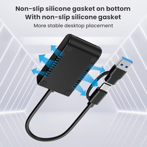 M.2 NVMe SATA SSD Enclosure, USB 3.2 Gen 2 10Gbps M.2 NVMe Reader External SSD Adapter Support M Key B+M Key 2230 2242 2260 2280 22110 SSD