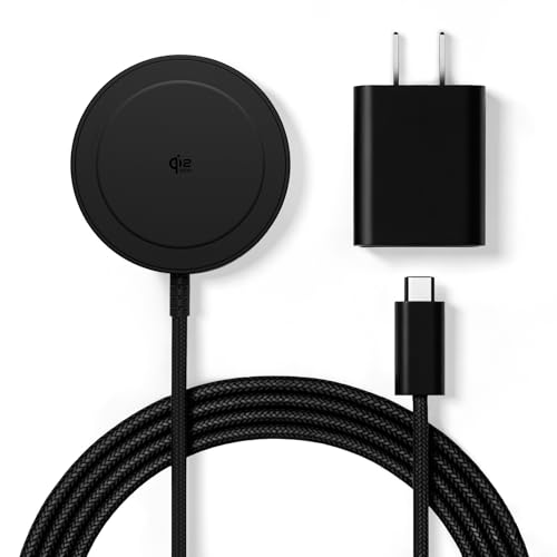 Magnetic Wireless Charger, 10FT Qi2 25W Fast Charging Pad for MagSafe - color: Black, size: XL (10FT)
