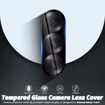 Orzero (3 Pack) Camera Lens Protector Compatible for Samsung Galaxy Z Fold 6, Protector de Cámera Tempered Glass 9 Hardness High Definition Anti-Scratch Case Friendly Does not Affect Night Shots - size: Samsung Galaxy Z Fold 6