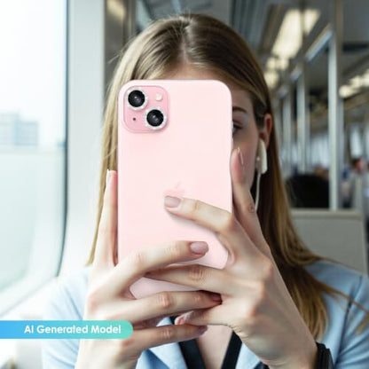 TENOC Camera Lens Protector for iPhone 15 & 15 Plus, Silver Glitter - size: iPhone 15/15 Plus