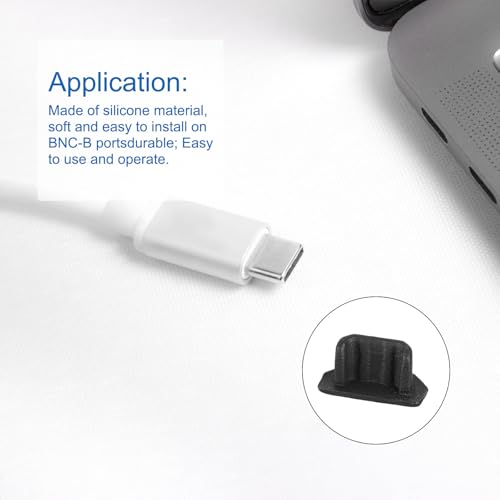 DMiotech 5 Pack BNC-B Port Cap Dustproof Caps Protective Cover Black