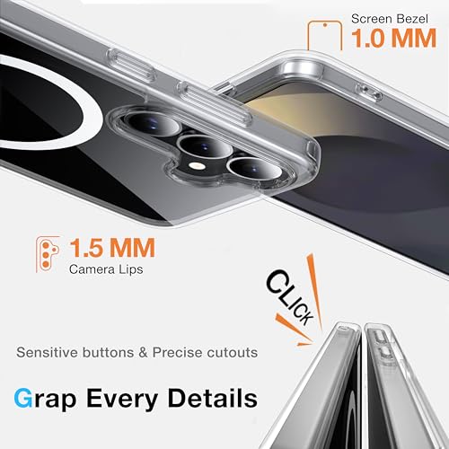 for Samsung Galaxy S25 Case with MagSafe Clear - color: Clear, size: Galaxy S25 with Stand