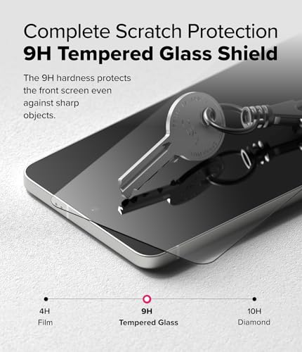 Ringke for Samsung Galaxy S25 Edge Screen Protector [Easy Slide, 2 Pack] | Easy Installation with Alignment Tool, Case Friendly Premium 9H Hardness Tempered Glass - size: Galaxy S25 Edge
