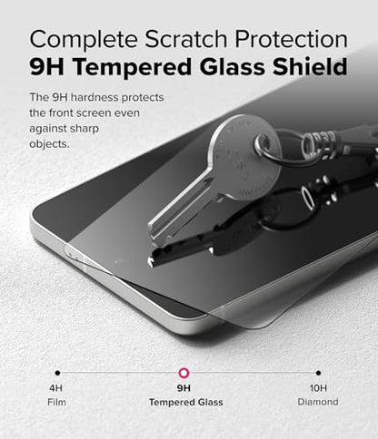Ringke for Samsung Galaxy S25 Edge Screen Protector [Easy Slide, 2 Pack] | Easy Installation with Alignment Tool, Case Friendly Premium 9H Hardness Tempered Glass - size: Galaxy S25 Edge