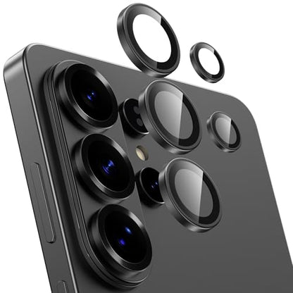 BENKS GlassWarrior Camera Lens Protector for Samsung Galaxy S26 Ultra, 9H Tempered Glass, Anti-Reflective HD Clarity, Ultra-Thin Scratch Resistant, Individual Metal Lens Ring Design (Black) - color: Black