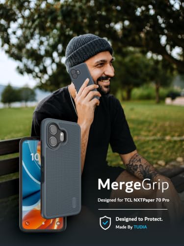 TUDIA MergeGrip Magsafe Compatible for TCL NXTPAPER 70 Pro Case | Military Grade Drop Tested Dual-Layer Protection - Midnight Blue - color: Midnight Blue