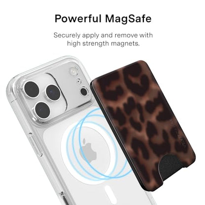 VELVET CAVIAR compatible with MagSafe Wallet 2.0 | Magnetic Card Holder Wallet for iPhone 17/16/15/14/13/12 or Phone Cases compatible with MagSafe | It Girl Leopard - color: It Girl Leopard