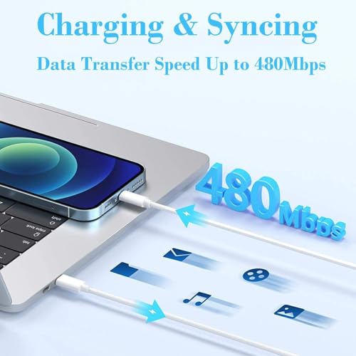 iPhone Charger Fast Charging,USB C Charger Block USB C to Lightning Cable - color: White-3FT