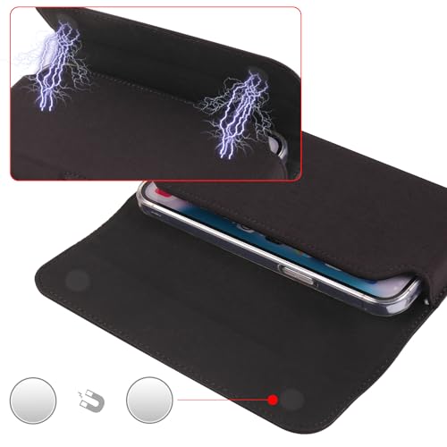 Cell Phone Holster Pouch Belt Clip Case Holder for Samsung Galaxy S25 Ultra S24 Ultra S23 Ultra S22 Ultra S21 Plus S24 FE A36 A26 A16 A15 A13 A32, iPhone 15 14 13 Pro Max, Moto G Play G Stylus 5G 2024 - size: Large