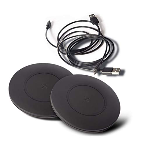 TYLT Shield 2 Pack Wireless Charger Pad | Wireless Charging Station | Qi-Certified 10W Max Universal Fast Wireless Charging Pad Compatible to Apple, Samsung, Wireless Buds, and Other Capable Devices