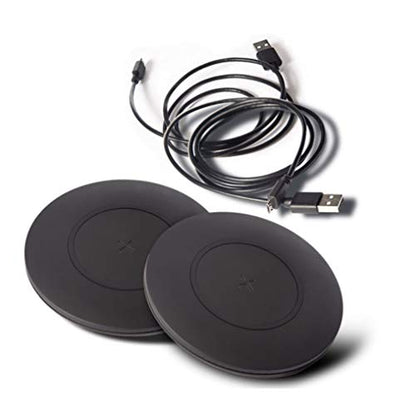 TYLT Shield 2 Pack Wireless Charger Pad | Wireless Charging Station | Qi-Certified 10W Max Universal Fast Wireless Charging Pad Compatible to Apple, Samsung, Wireless Buds, and Other Capable Devices