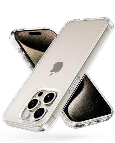Mobnano Compatible with iPhone 15 Pro Max Case, with Multicolor Protective Shockproof Bumpers, Crystal Clear Back Not Yellowing Anti-Scratch Hard PC Back & Soft Silicone TPU Frame Cover - Clear - color: Clear, size: iPhone 15 Pro Max