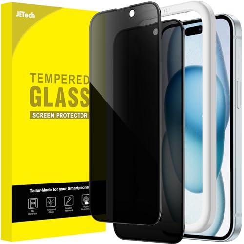 JETech Privacy Screen Protector for iPhone 15 Plus, 2-Pack - size: iPhone 15 Plus