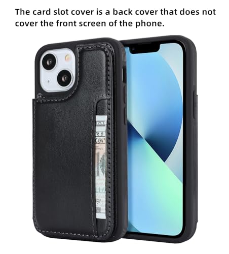 iCoverCase Compatible with iPhone 13 Mini Case with Card Holder, Wallet Phone Case for Women Men RFID Blocking PU Leather Protective Case 5.4 Inch (Black) - color: Black