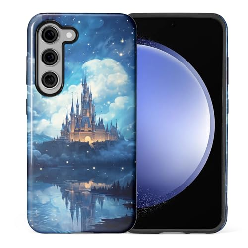 CARLOCA Case for Samsung Galaxy S23 FE,Blue Castle Design- Hybrid Dual Protection Soft TPU + Hard PC, Shockproof & Anti-Scratch Cover Men Women Stylish Protective Phone Case - color: Blue Castle, size: Galaxy S23 FE