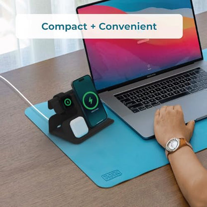 BLACK+DECKER 3 in 1 Charging Station for Apple Multiple Devices, (Black) - color: Black