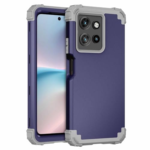 Phone Case for Motorola Moto G Power 2025/Moto G Play 5G 2025 Hard Cover Shockproof Soft Silicone Bumper Hybrid Three Layer Heavy Duty Grip Rugged Protective Cell GPower GPlay XT2515-1 Blue - color: Blue