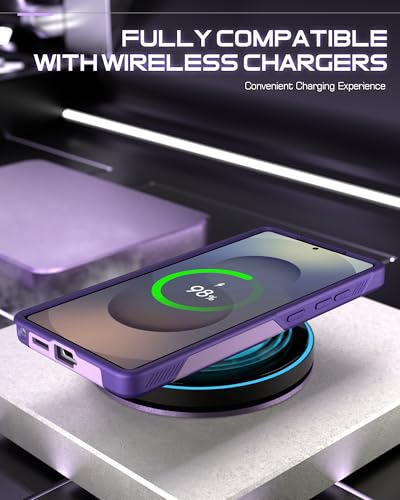 Poetic Neon Case for Samsung Galaxy S25 Ultra 5G, Dual Layer Heavy Duty Rugged Lightweight Slim Shockproof Protective Cover Phone Case, Purple - color: Purple