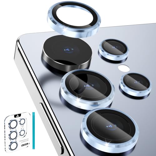 imluckies for Samsung Galaxy S25 Ultra Camera Lens Protector, AR+AF Tempered Glass & 9H Anti-Scratch Metal Individual Lens Cover, HD Clear Camera Protection for S25Ultra, Titanium Blue - color: Blue