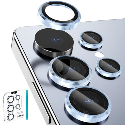 imluckies for Samsung Galaxy S25 Ultra Camera Lens Protector, AR+AF Tempered Glass & 9H Anti-Scratch Metal Individual Lens Cover, HD Clear Camera Protection for S25Ultra, Titanium Blue - color: Blue