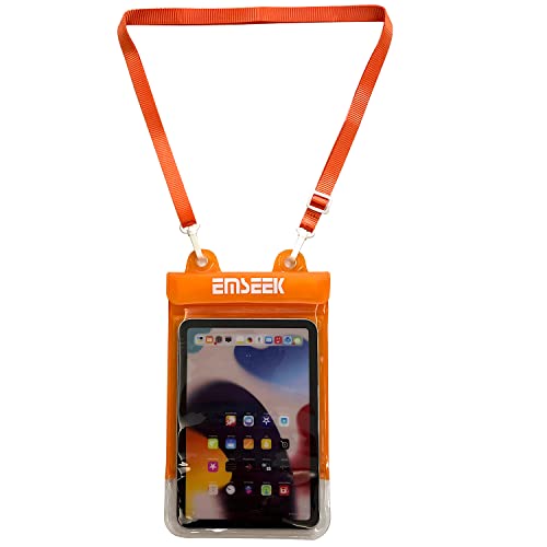 Waterproof Ebook Reader Case Holder Tablet Cover Bag eReader Dry Pouch for Amazon Kindle Paperwhite Oasis Fire 7 Nook Kobo iPad mini Samsung Tab Google Nexus Up to 8.5” (Orange) - color: Orange