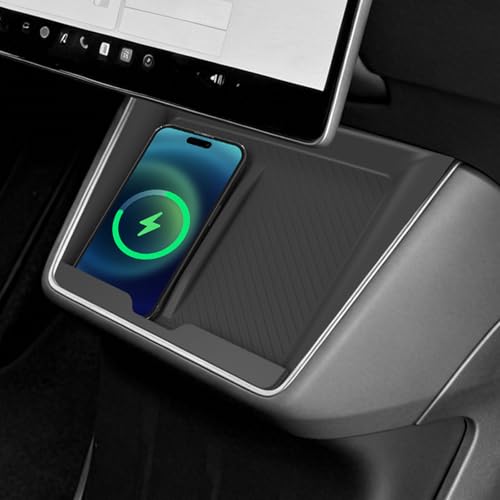 Center Console Wireless Charging Pad for Tesla Model Y Juniper Standard - size: for 2025 2026 Tesla Model Y Juniper Standard