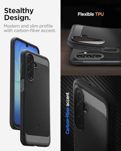 Spigen for Galaxy A17 5G Case, Rugged Armor [Military-Grade Protection] - Matte Black - size: Galaxy A17 5G