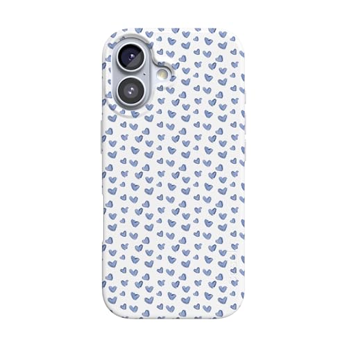 Casely iPhone 17 Case | Lovebug | Blue Hearts | Compatible with MagSafe | Classic Ultra Slim Design - color: Lovebug | Blue Hearts