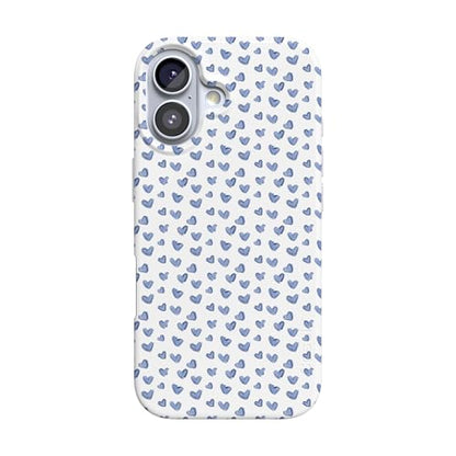 Casely iPhone 17 Case | Lovebug | Blue Hearts | Compatible with MagSafe | Classic Ultra Slim Design - color: Lovebug | Blue Hearts
