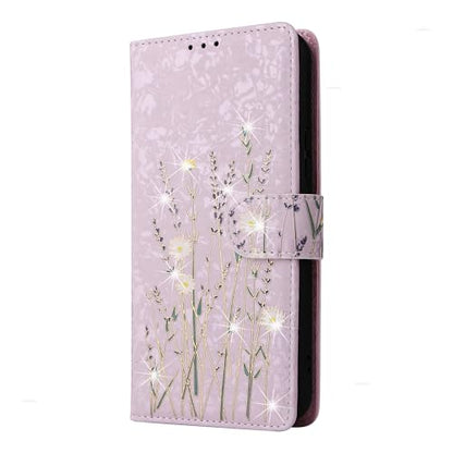 UEEBAI Wallet Case for Samsung Galaxy A15 4G/5G, PU Leather Phone Case Kickstand RFID Blocking Flip Case Card Slots Wrist Strap Relief Engraved Pattern Magnetic Closure Folio Case - Pansy - color: Pansy, size: Samsung Galaxy A15 4G/5G