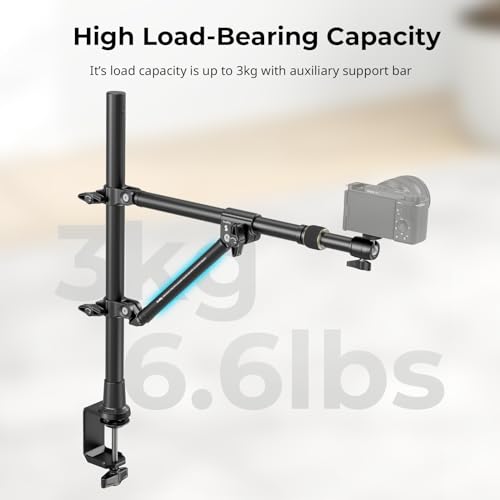 SMALLRIG Triangle Camera Desk Mount, Overhead Desk Clamp Phone Mount - style: Clamp 4304