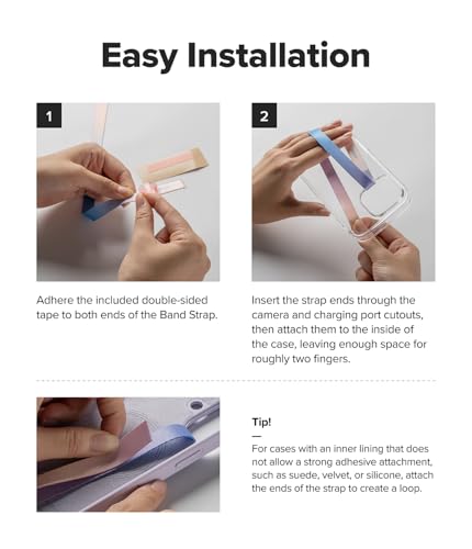 Ringke Phone Grip [D Ring Hand Hook Band Strap Stripe] - color: Stripe
