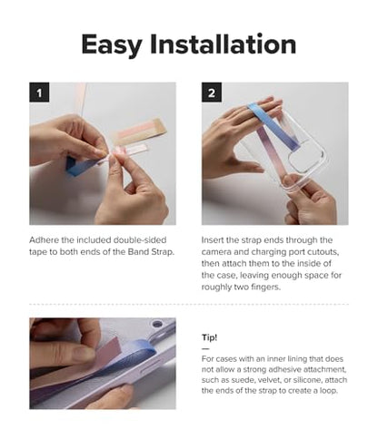 Ringke Phone Grip [D Ring Hand Hook Band Strap Stripe] - color: Stripe