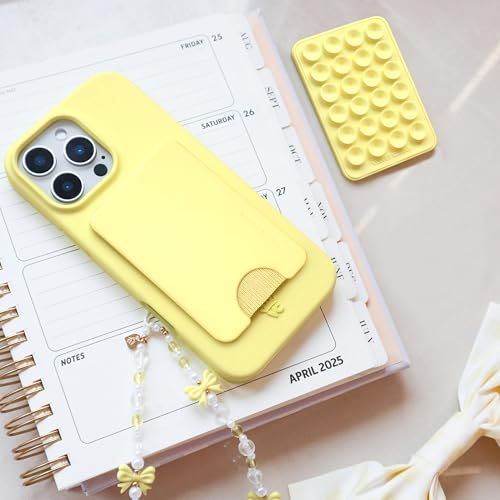 VELVET CAVIAR compatible with MagSafe Wallet 2.0 | Magnetic Card Holder Wallet for iPhone 17/16/15/14/13/12 or Phone Cases compatible with MagSafe | Butter Yellow - color: Buttery Yellow