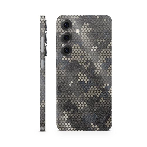 Glossy Glitter Phone Skin Compatible with Samsung Galaxy S25 - Camo Dots - Premium 3M Vinyl Protective Wrap Decal Cover - Easy to Apply | Crafted in The USA by MightySkins - color: Camo Dots, size: Galaxy S25 (Full Wrap), style: Glossy Glitter Finish