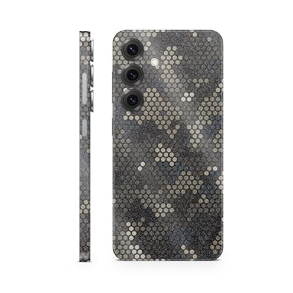Glossy Glitter Phone Skin Compatible with Samsung Galaxy S25 - Camo Dots - Premium 3M Vinyl Protective Wrap Decal Cover - Easy to Apply | Crafted in The USA by MightySkins - color: Camo Dots, size: Galaxy S25 (Full Wrap), style: Glossy Glitter Finish