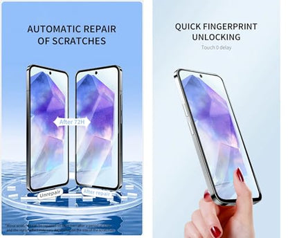 3pcs Dust-Proof Hydrogel film for Samsung Galaxy S25 Ultra 5G 6.9" Soft TPU Screen Protector HD Clear Gel film Fingerprint-unlocked Ultra-thin Automatic Repair - color: S25 Ultra 5G 6.9"