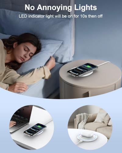 NANAMI Magnetic Wireless Charger Pad for iPhone & AirPods with 20W PD - color: White