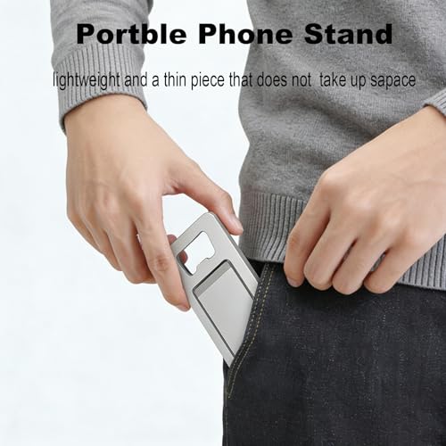 Cell Phone Stand,Fold-Flat,Portable Non-slip,Thickened Aluminum,Easy Carry - color: Grey, size: 17CM