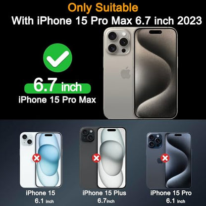 Milomdoi Screen Protector for iPhone 15 Pro Max,Tempered Glass | 3+3 Pack, 9H+ Hardness, Camera Lens Protector, Military Grade Shatterproof, Easy Installation, No Bubbles, Case Friendly - size: iPhone 15 Pro Max-6.7 Inch