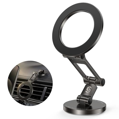 Syncwire Fits MagSafe Car Mount Magnetic Phone Holder for Dash and Tesla - color: Titanium Black