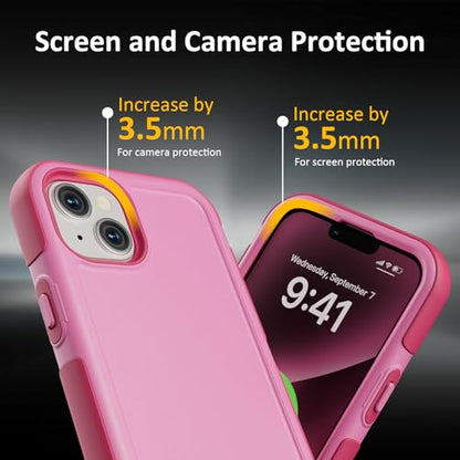 Follaroma Magnetic for iPhone 14 Plus Case,Heavy Duty Phone Cases,Pink,6.7" | Compatible with MagSafe, Heavy Duty Shockproof,Military-Grade Anti-Drop Protective,Dual Layer Magnetic Protection Phone Cover - color: Pink, size: iPhone 14 Plus 6.7''