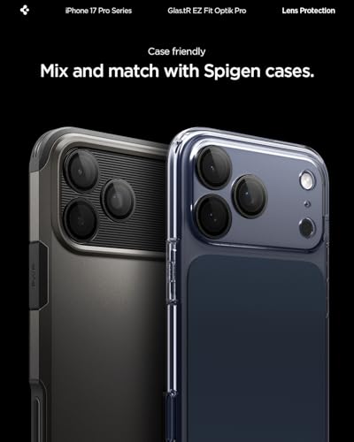 Spigen Camera Protector for iPhone 17 Pro Max, 17 Pro, 16 Pro Max, 16 Pro - color: Black