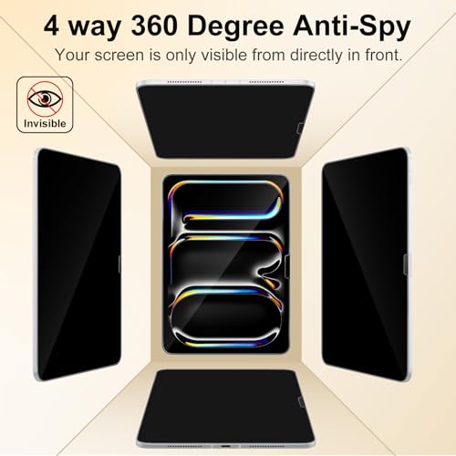 360° 4 Way Privacy Screen Protector for iPad Pro 11 inch M5 M4 - color: iPad Pro 11" 6th/5th Gen