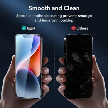 ESR 3+1 Pack for iPhone 15 Pro Screen Protector, Align Frame