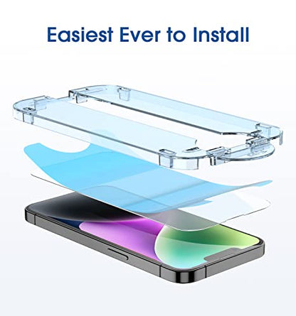 amFilm OneTouch for iPhone 14 Plus Screen Protector 6.7'' Tempered Glass - size: 14-6.7”